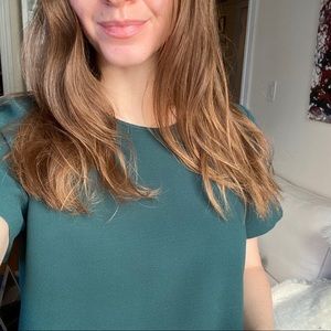 madewell green blouse